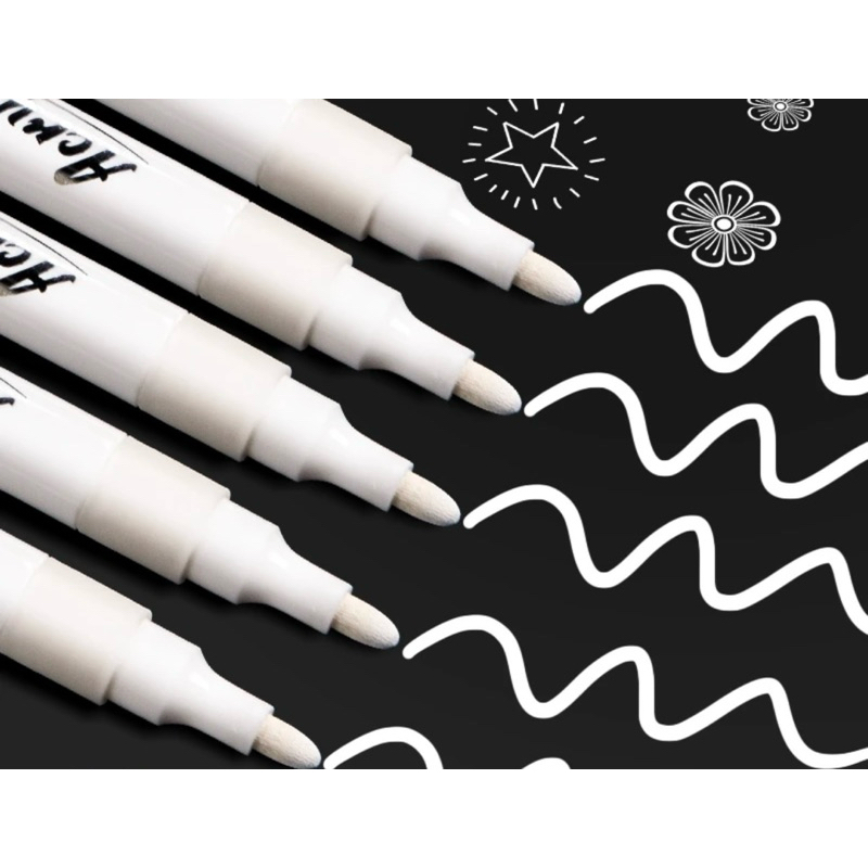 Caneta pinta pneu Permanente Marcadora A Prova D'água Branca - Retoque Lataria Tenis Reparos 12 pcs