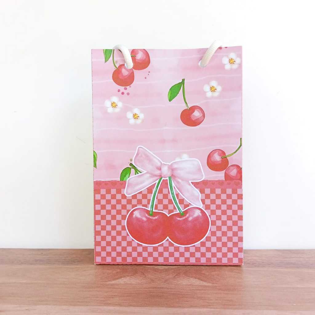 Sacolinha Surpresa Personalizada Lembrancinha Cerejinha Aquarela PEGUE E MONTE