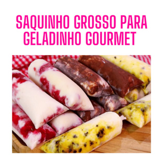 Saquinho Transparente 6mm 6x25 - Embalagem p/ Geladinho goumet, Geladão, sacolé, brindes, talheres em Oferta na Shopee