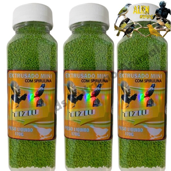 EXTRUSADA MINI COM ESPIRULINA TIZIU 170g GARRAFINHA