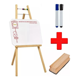 Lousa Quadro Branco Infantil Com Cavalete + 2 Canetas + Apagador em Oferta na Shopee
