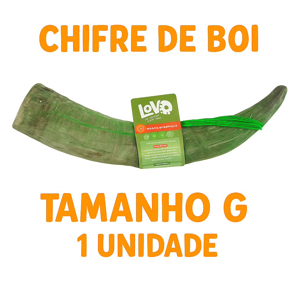 Mordedor Natural Pet Chifre Boi Bovino G para Cachorro Cães 1 unidades - Luv Petiscos