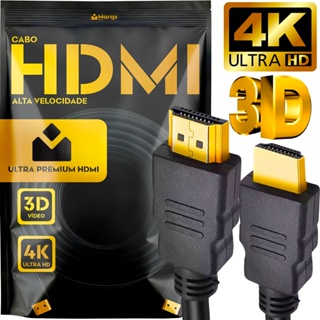 Cabo HDMI Gold  Full HD 4K 3D Blindado para TV PC Notebook Video Game em Oferta na Shopee