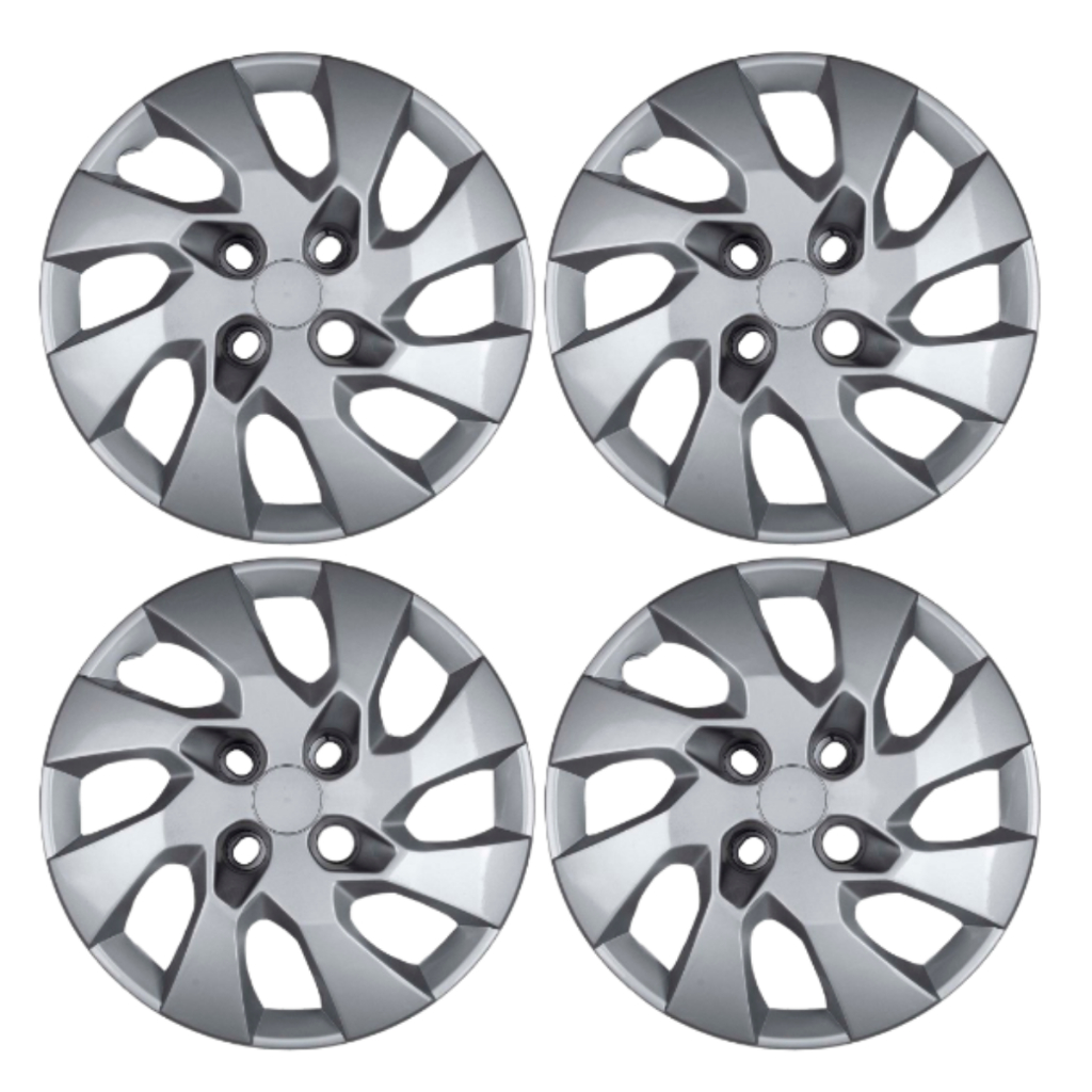 Kit 4 Calota Onix Aro 15 2014 2015 2016 Prisma Chevrolet Prata Antiperda Com Emblema em Oferta na Shopee