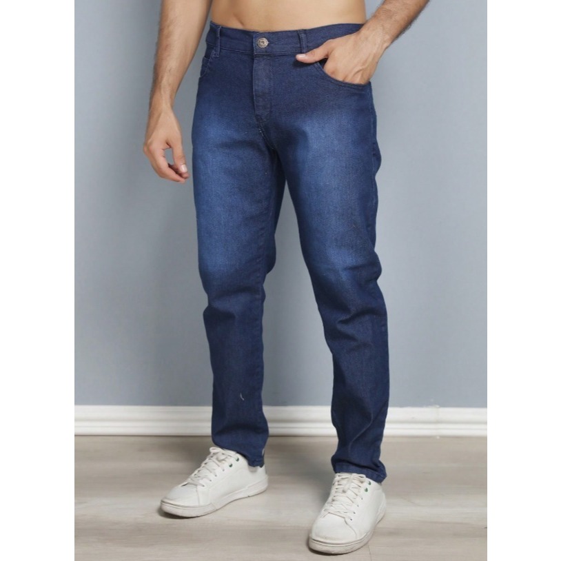Calça Jeans Slim Masculina Lavagem Tradicional