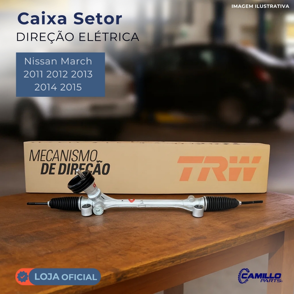Caixa De Direção Elétrica Original Trw Nissan March Versa 2011 A 2020 em Oferta na Shopee