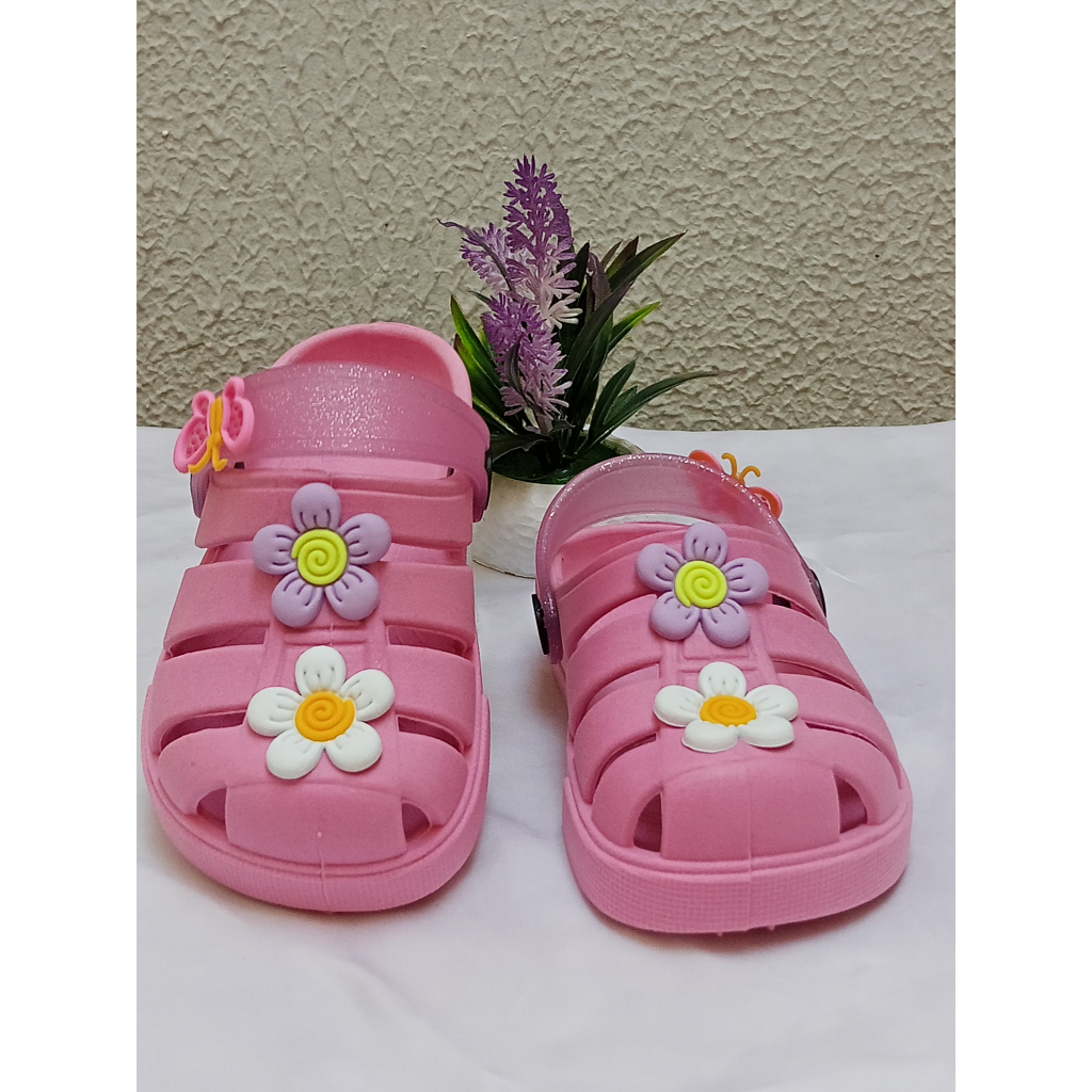 Papete Infantil Florzinhas Espiral Retas Sandália Infantil Ajustável Leve Confortável Anti...