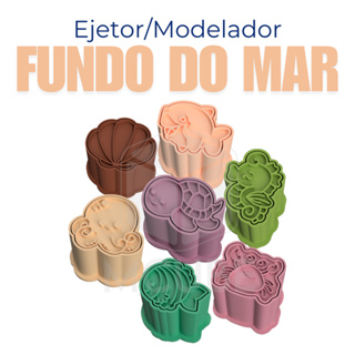 Ejetor e Modelador para Docinhos e Brigadeiro - Tema Fundo do Mar em Oferta na Shopee