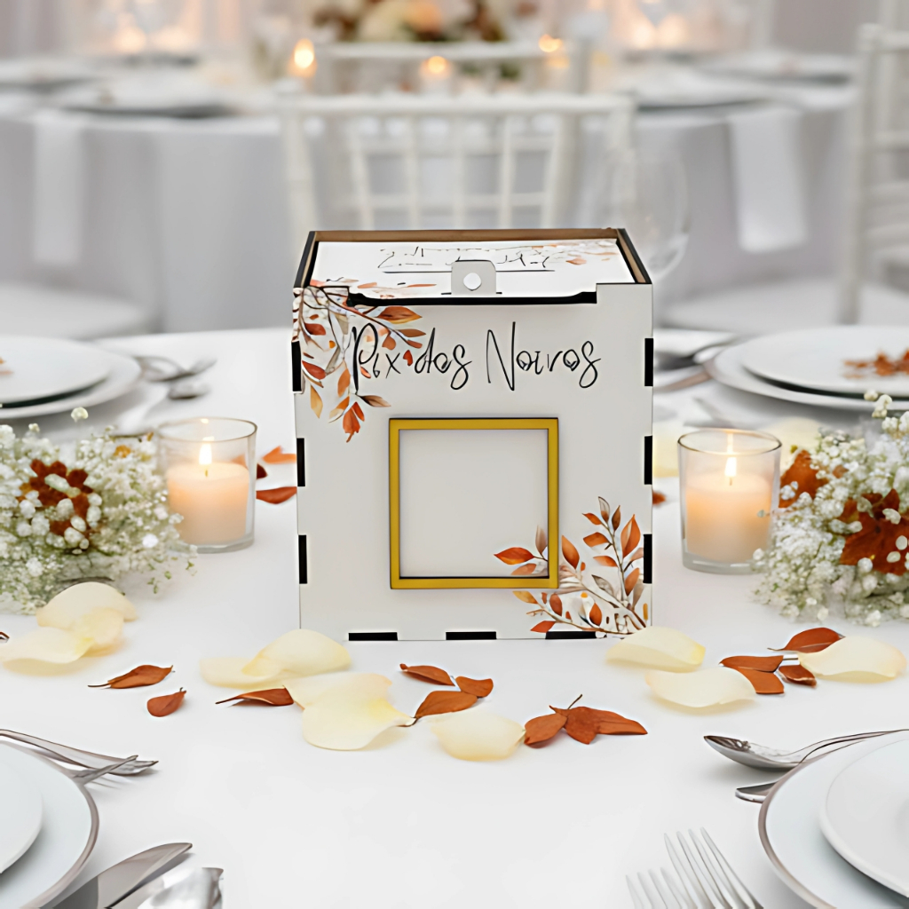 Caixa Pix Casamento Estampas Florais - Para Hora da Gravata em Oferta na Shopee