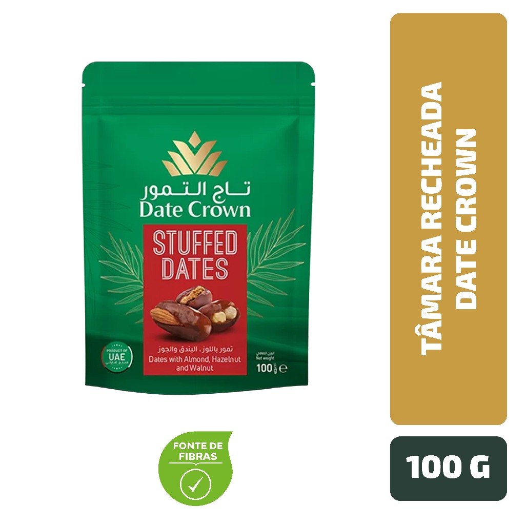 Tâmara Recheada Date Crown 100 g em Oferta na Shopee
