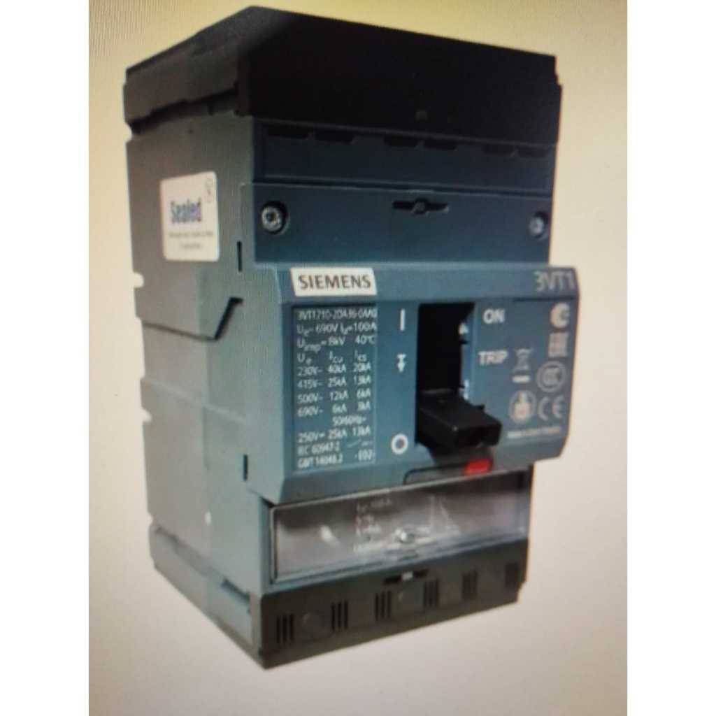 Disjuntor Siemens 3VT1710-2DA36-0AA0 3P 80 A 100A 25KA/415V