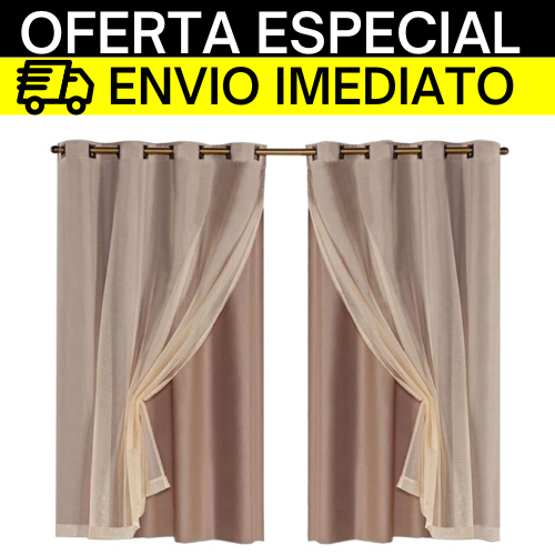 Cortina Blackout Black Out Corta Luz 100% Voil Voal Liso Para Quarto Sala Janela Varao Apartamento