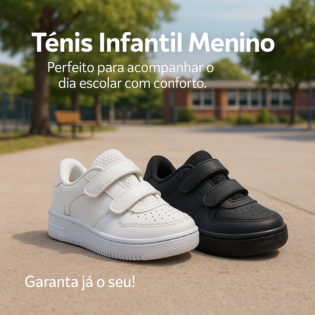 Tênis Infantil Menino Velcro – Conforto, Durabilidade e Praticidade - Envio Imediato em Oferta na Shopee