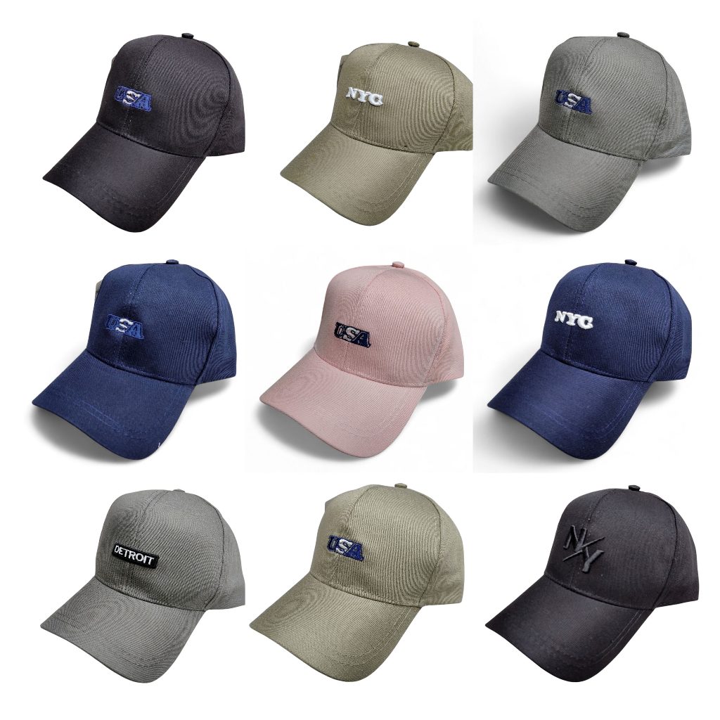 kit 10 boné brim bordado multimarca aba curva regulagem revenda atacado em Oferta na Shopee