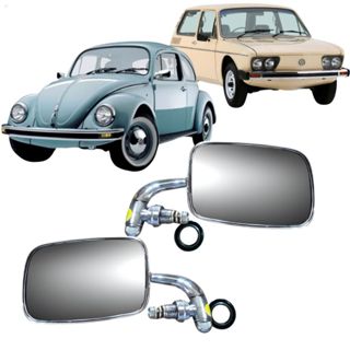 Retrovisores Cromado Fusca Mexicano Brasilia TL 1956 A 1996 Par, LadonEsquerdo ou Direito Retrovex em Oferta na Shopee