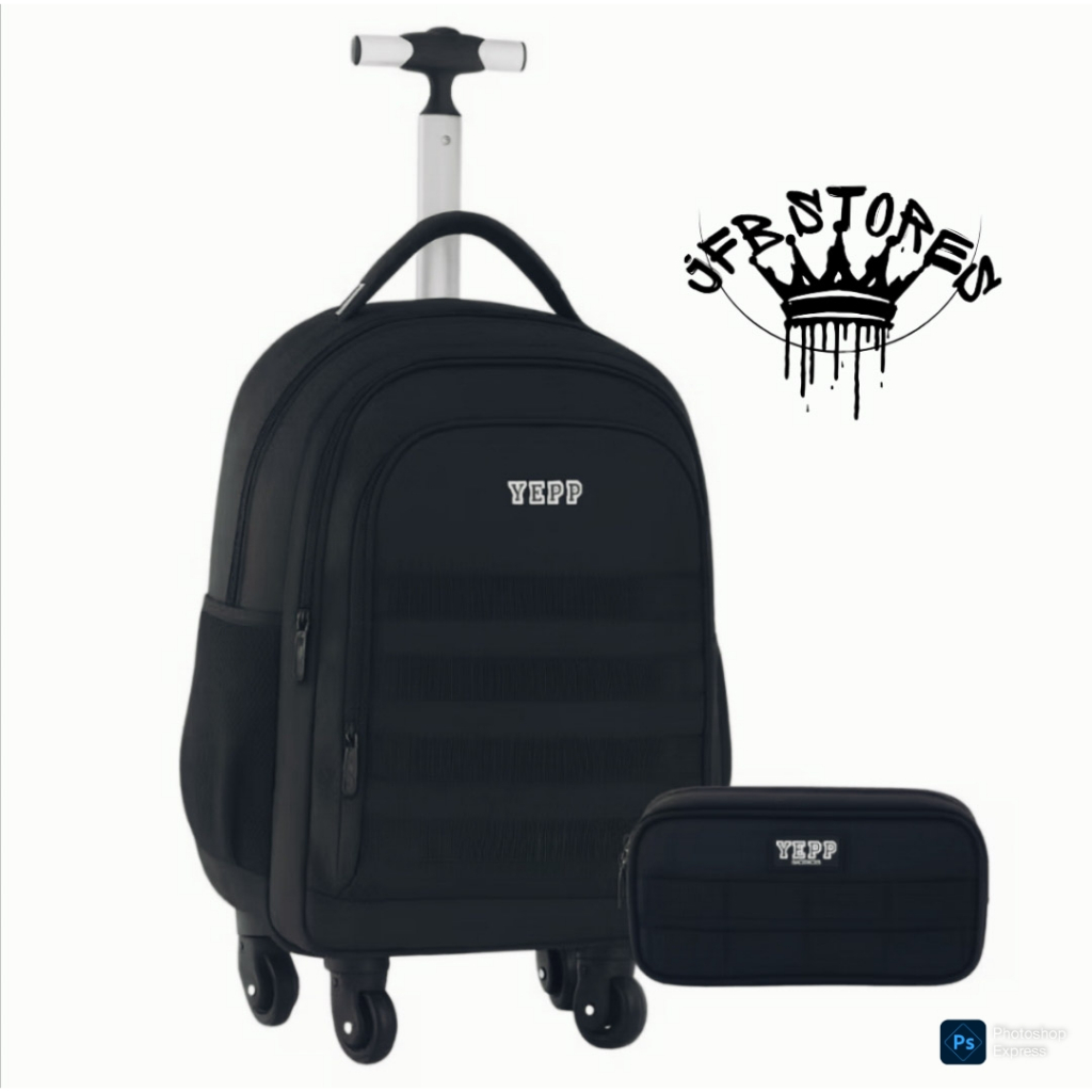 Kit Mochila 20 Com 4 Rodas 360 Escolar Juvenil Masculina