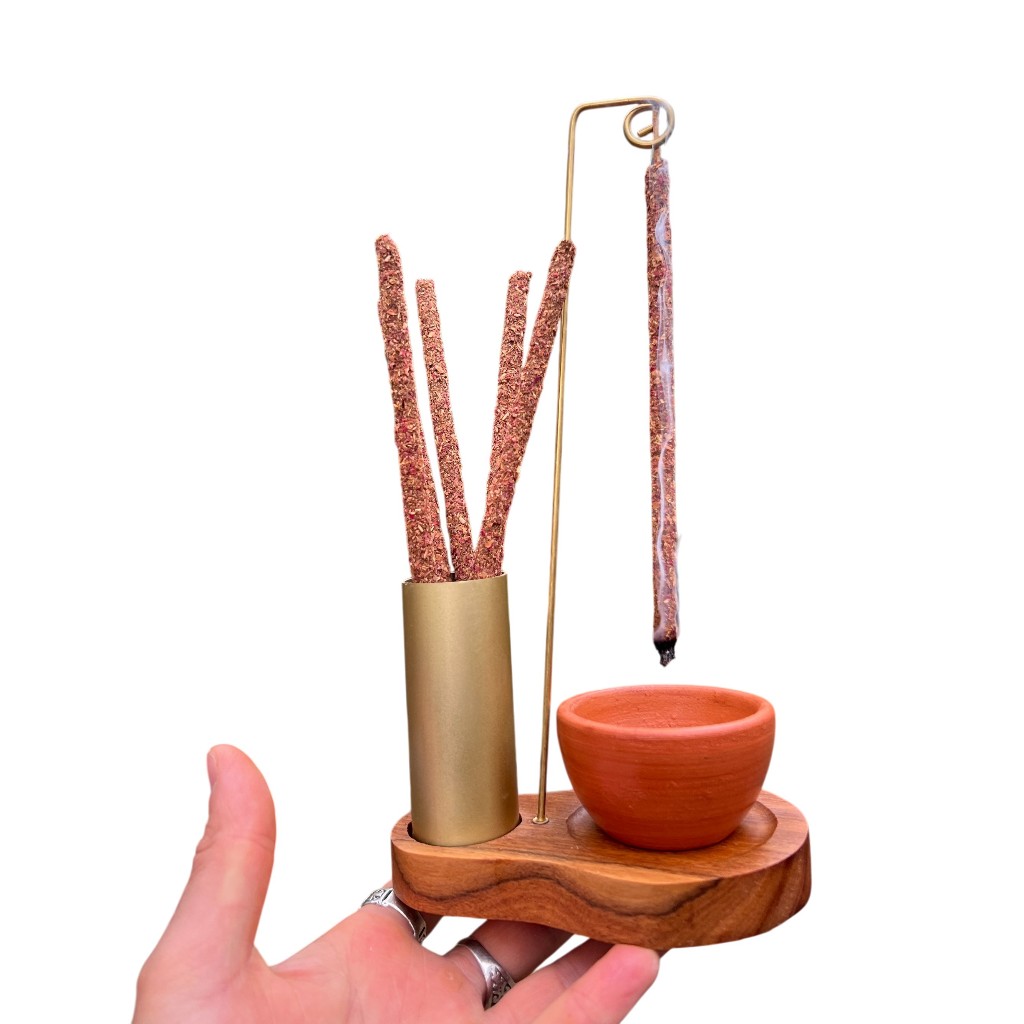 Imagem Incensário Invertido com Coletor e Suporte de Incenso Perfeito Fique Bem