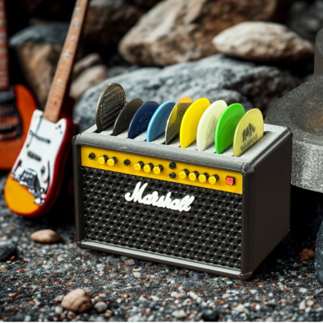 Kit Suporte Para 9 Palhetas + 9 Palhetas Mini Amplificador De Violão Guitarra em Oferta na Shopee