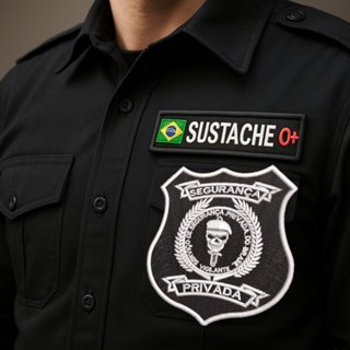 PATCH BORDADO BRASAO SEGURANÇA PRIVADA + TARJETA em Oferta na Shopee