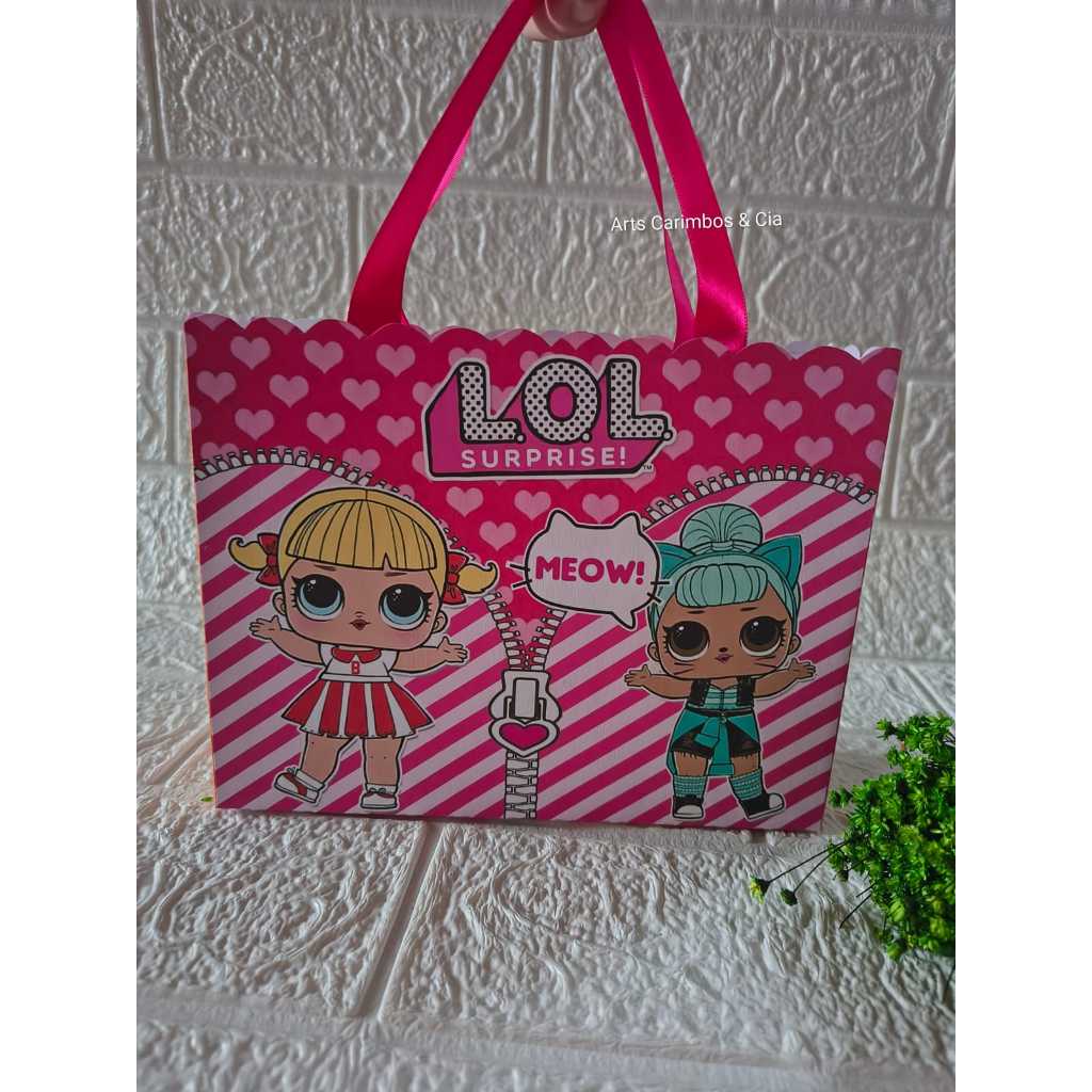 Sacolinha Surpresa Personalizada Lembrancinha L0L com nome e idade fazemos qualquer tema