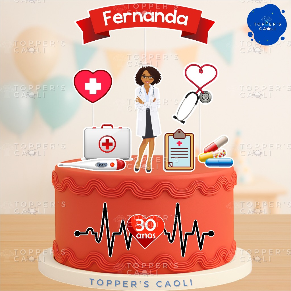 Topper de Bolo Enfermeira - Comprar com Melhor Preço em Padaria