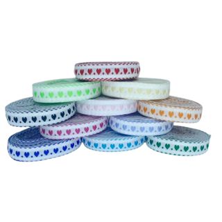 Kit 5  Passa Fita Falso Coração Com  10M Cada Com 16,5mm 100% Poliéster em Oferta na Shopee