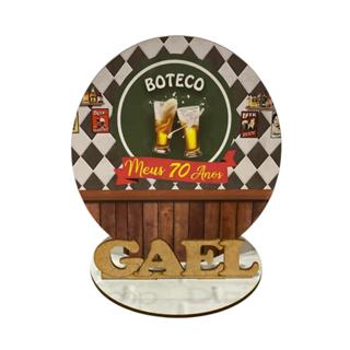 12 Centros Mesa Boteco 70 anos personalizado Lembrança Festa em Oferta na Shopee