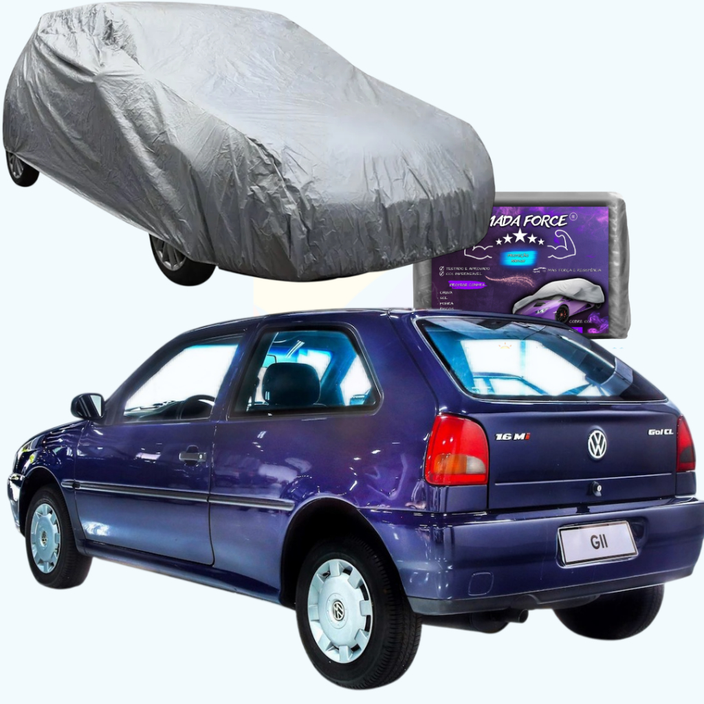 CAPA PARA COBRIR CARRO GOL BOLINHA 1994–1999 (1000I/1000I PLUS/CL/GL/GTI/ROLLING STONES/ATLANTA), COM FORRO E SEM FORRO;