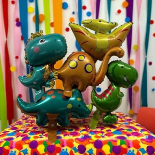 10 Balão Metalizado Dinossauros Centro De Mesa 32cm Festa Decoração Enfeite em Oferta na Shopee