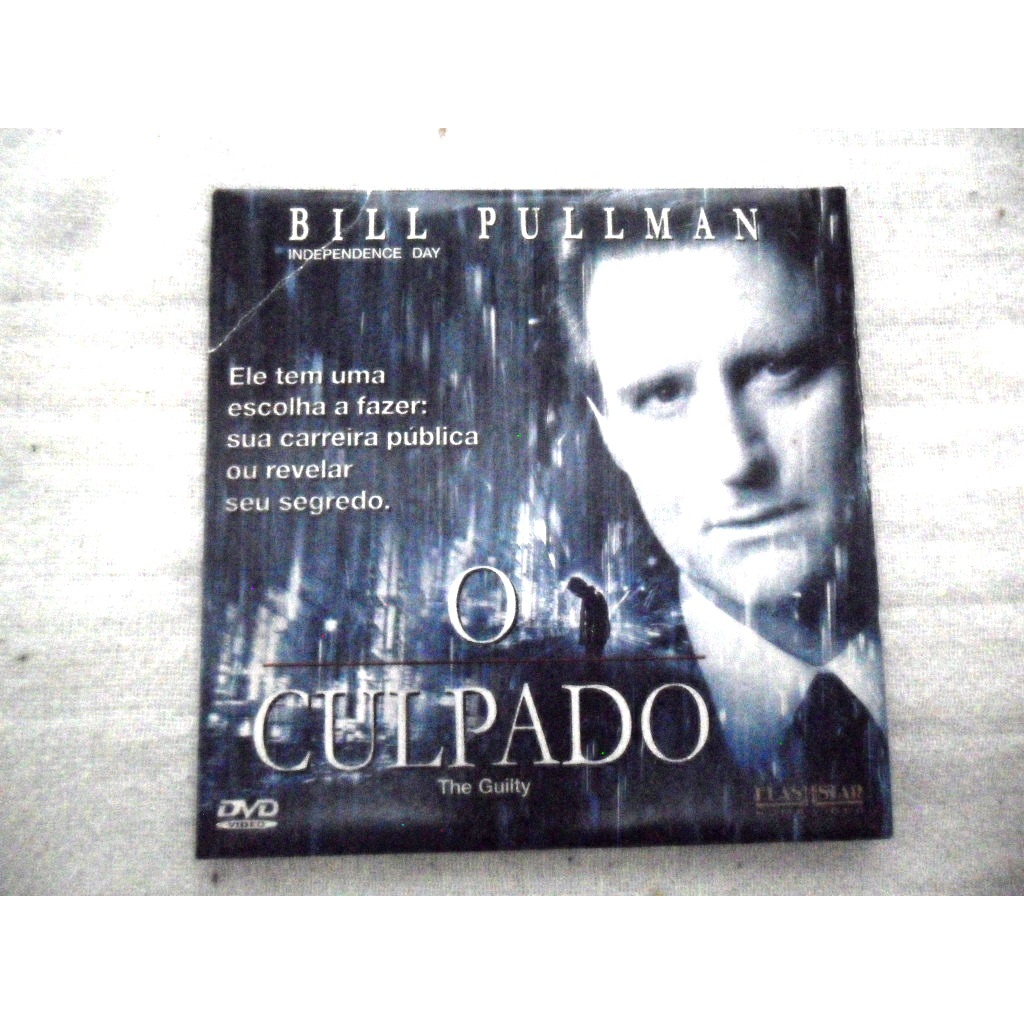 DVD - O CULPADO - COM BILL PULLMAN - FLASHSTAR HOME VIDEO - ANO 2000 - PRODUCTIONS JM - CAPA PEQUENA