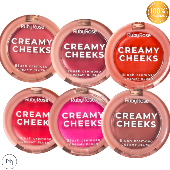 Blush Cremoso Creamy Cheeks Ruby Rose em Oferta na Shopee
