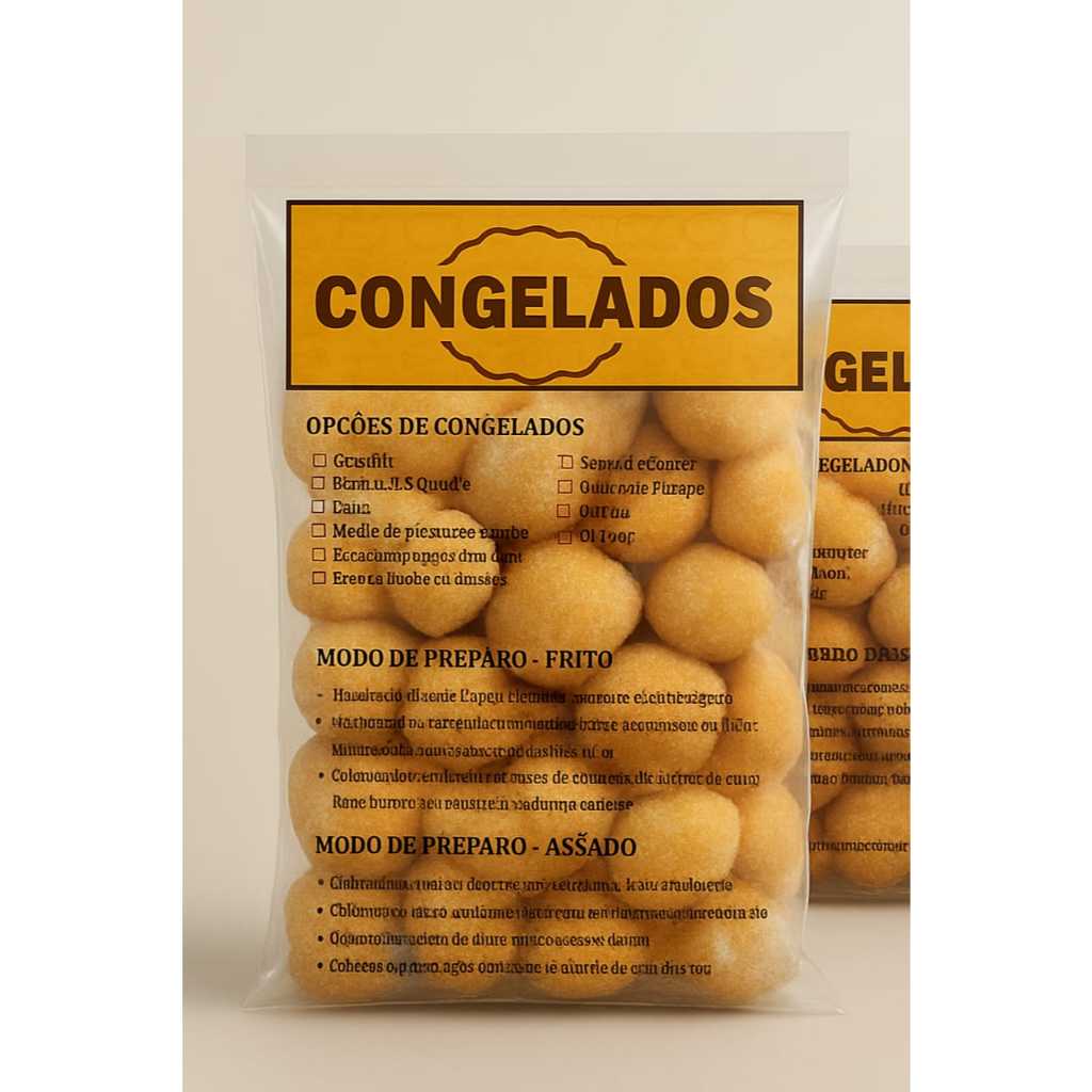 Embalagem para Salgados Congelados C/500 unidades