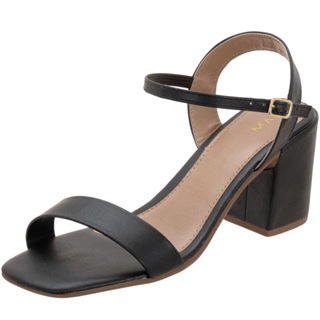 Sandália Feminina Salto Bloco Grosso Fivela Blogueira Moderna Casual Tendência em Oferta na Shopee