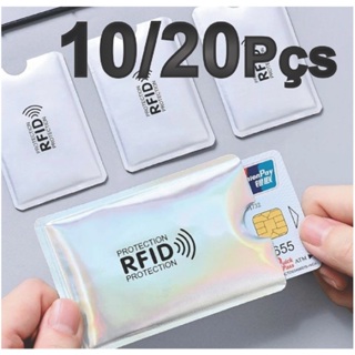 Porta Cartão Prata Anti-furto Capa com Proteção Aproximação Contactless RFID NFC em Oferta na Shopee