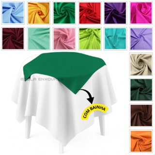 Kit 10 Toalhas de mesa Oxford Cobre Manchas 0,75x0,75 com bainha – Para Buffet, Festas e Eventos decoração em Oferta na Shopee