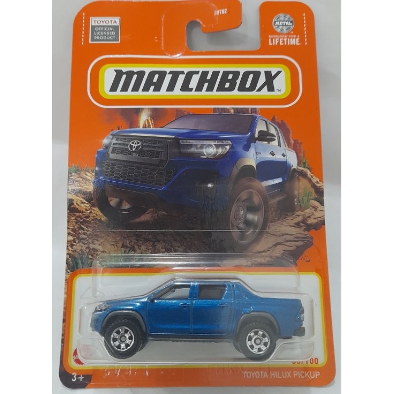 matchbox toyota hilux pickup azul