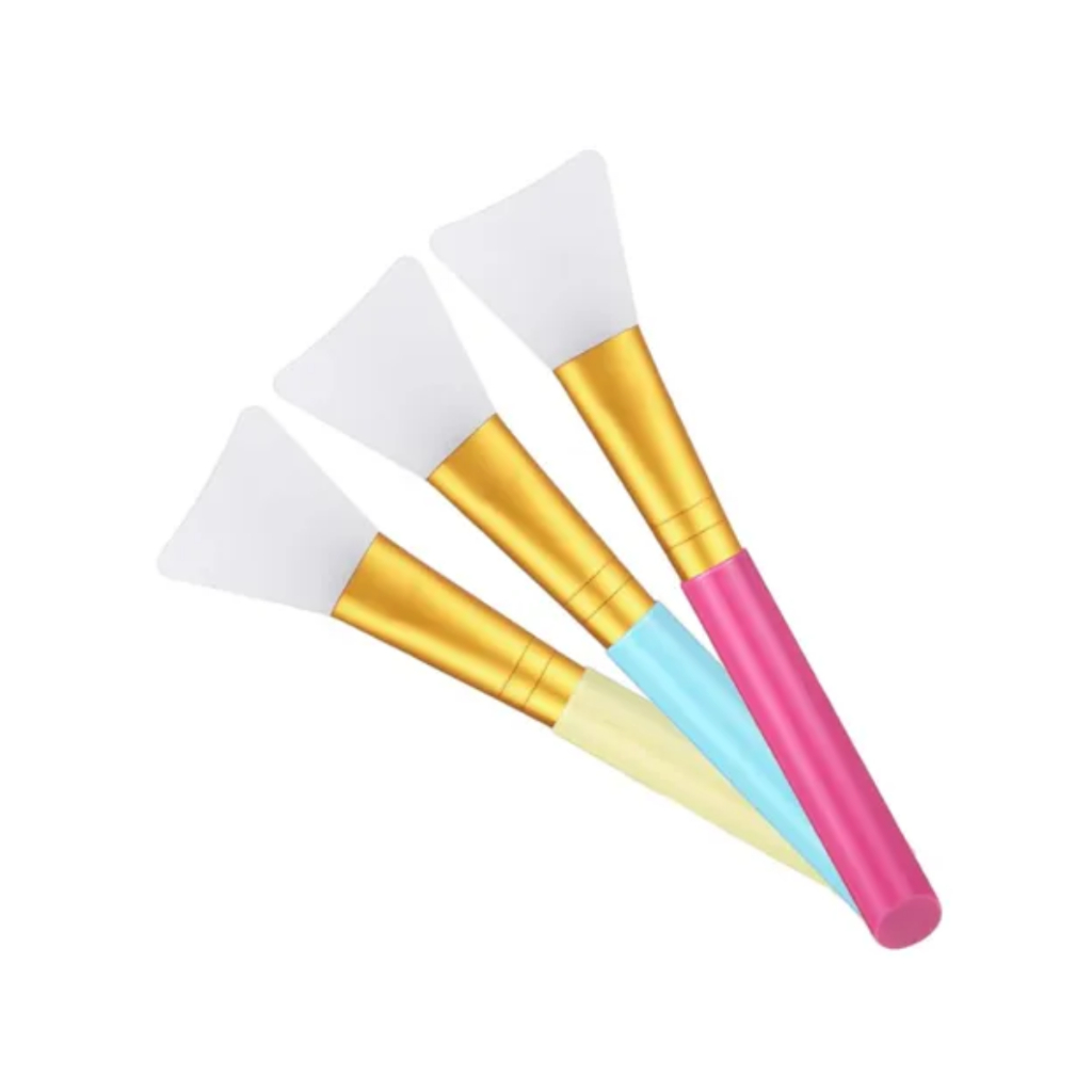 Kit  Pincel Silicone Espátula Skincare Estética Máscaras Argila