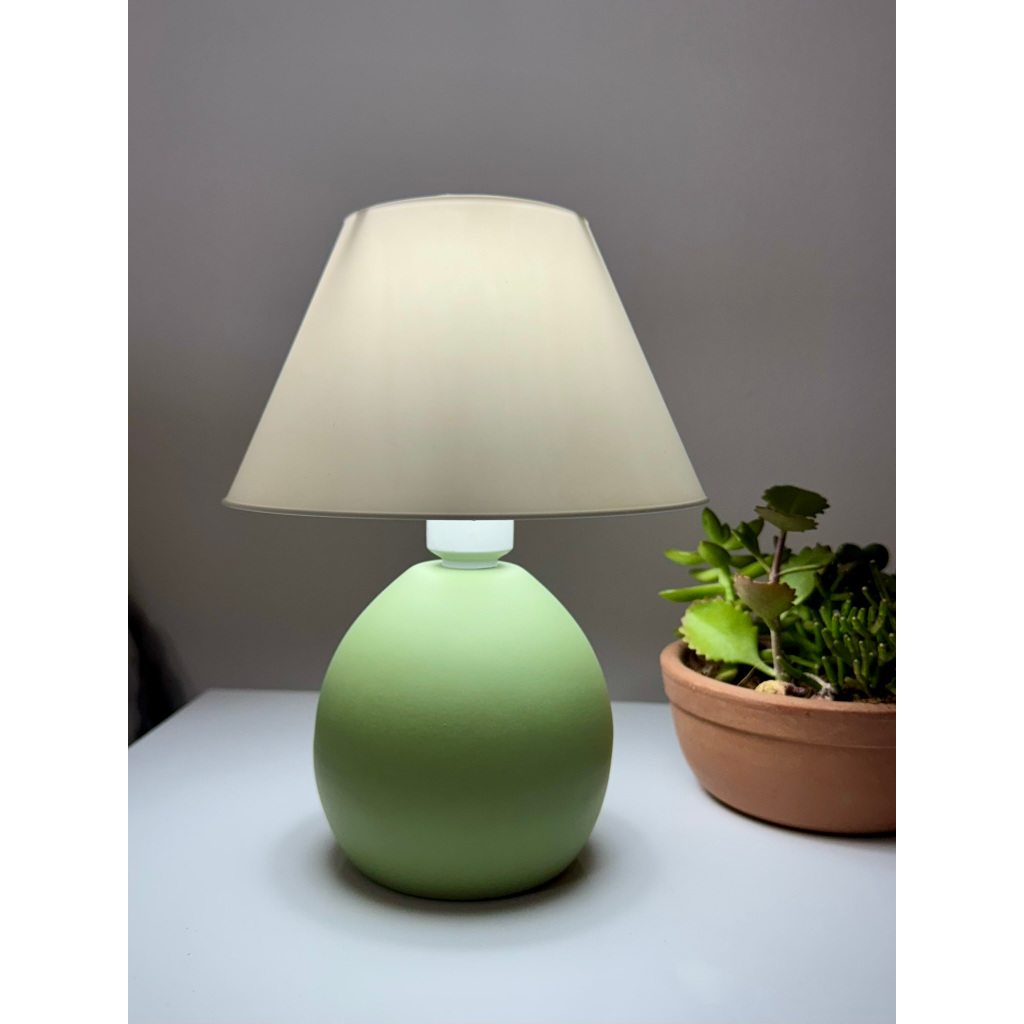 Abajur Feito de Ceramica Luminaria Cores Lançamento Sala Quarto Infantil Mesa Cabiceira Cupula Decoração em Oferta na Shopee