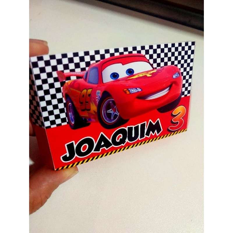 Porta kit kat tema Carros Macqueen lembrancinhas