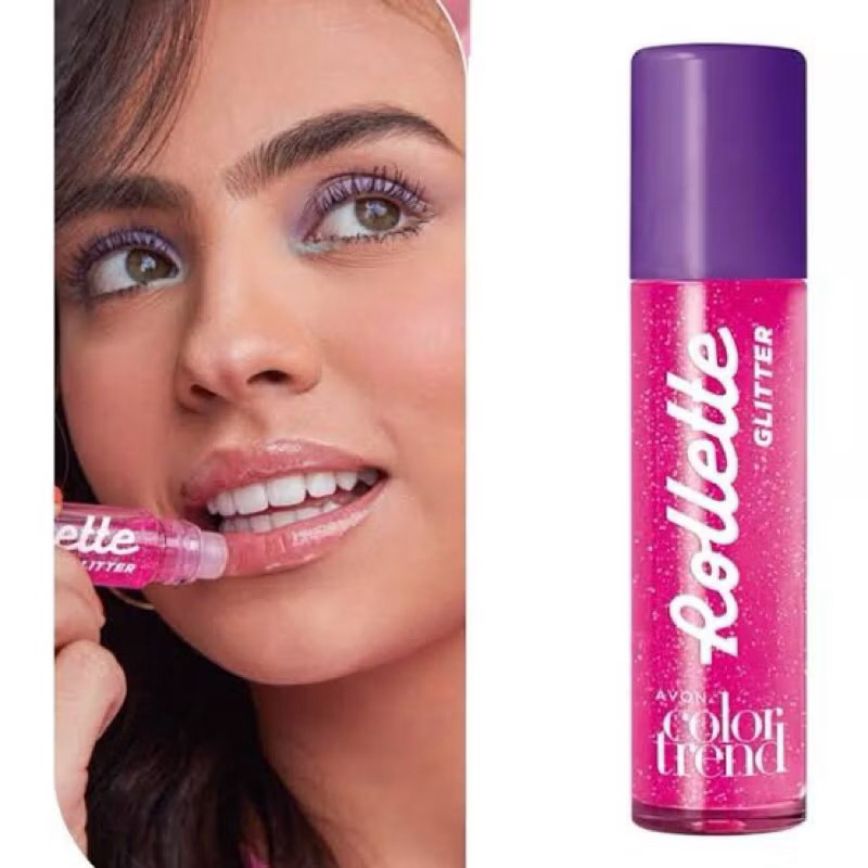 Gloss Brilho Labial Rolette Avon Lábios Avon Color Trend Com Glitter