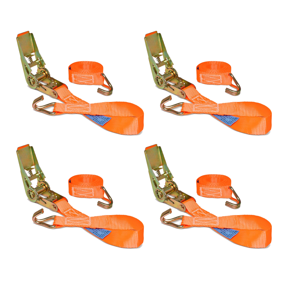 Kit 4x/3x/2x UN Cinta Catraca 3,0 metros 800kg Carga Amaração Gancho J Aço