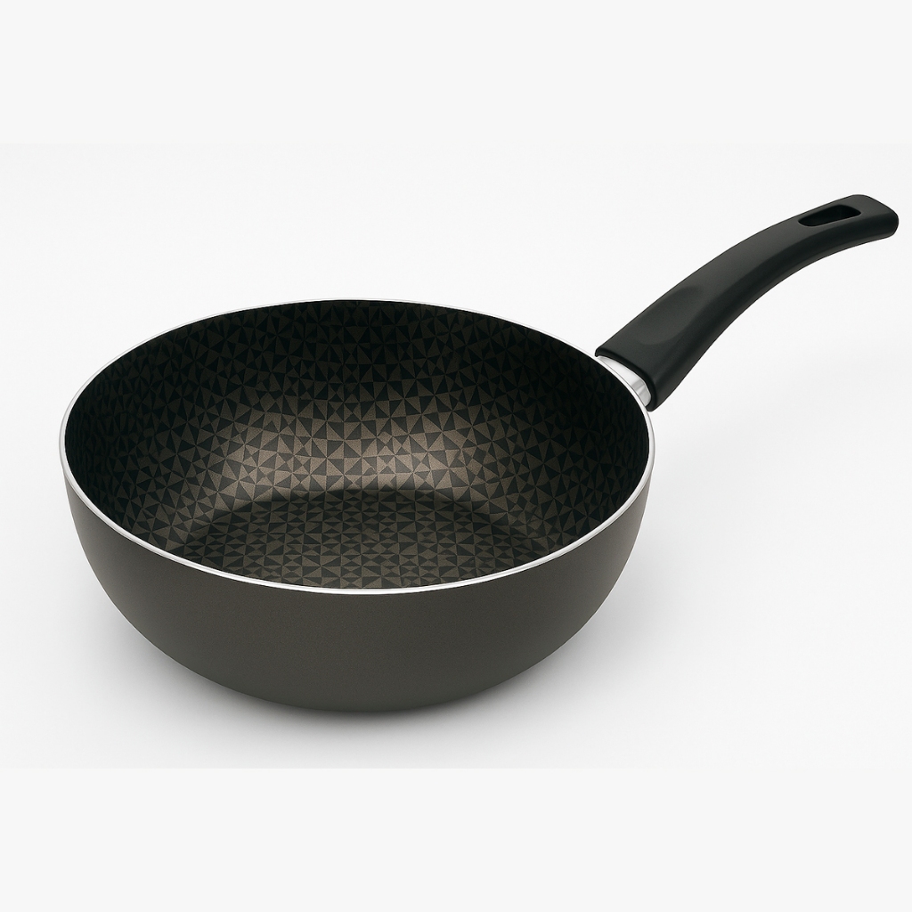 Panela Grande Frigideira Wok Grafite ou Vermelha Antiaderente GranChef Indução ou Gas Funda 24 Cm em Oferta na Shopee