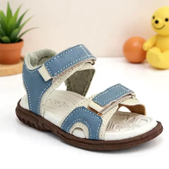 Sandália Infantil Baby Menino Masculina Couro Legítimo Papete Babuche Confortável e Leve 17 ao 26