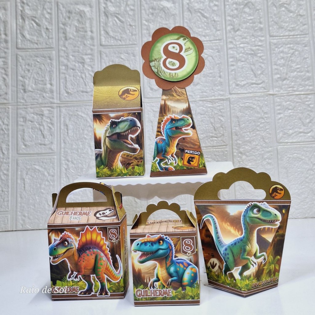 Personalizados Jurassic Park/ Kit Festa PEGUE E MONTE  Jurassic World/ Lembrancinha Dinossauro Jurassic Park