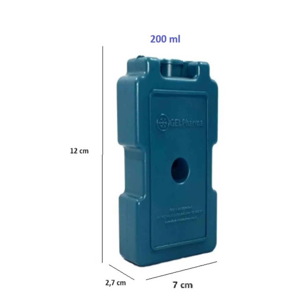 Caixa Térmica 5 Litros Cooler Com Termômetro Digital Simples + 4 Placas de Gelo Reutilizável 200 ml