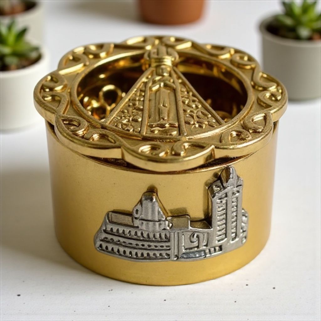 Kit 3 Terço Relicário De Nossa Senhora Aparecida Atacado em Oferta na Shopee