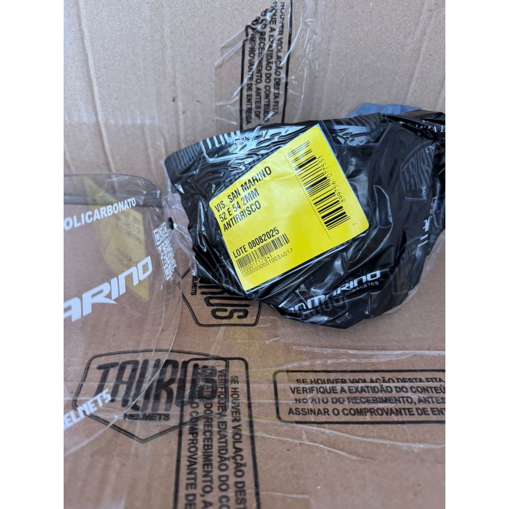 Viseira Capacete taurus San Marino 52 54 Cristal Original