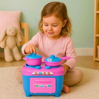 Fogão Infantil Rosa – Brinquedo Seguro e Educativo para Brincadeiras de Casinha e Estímulo à Imaginação em Oferta na Shopee