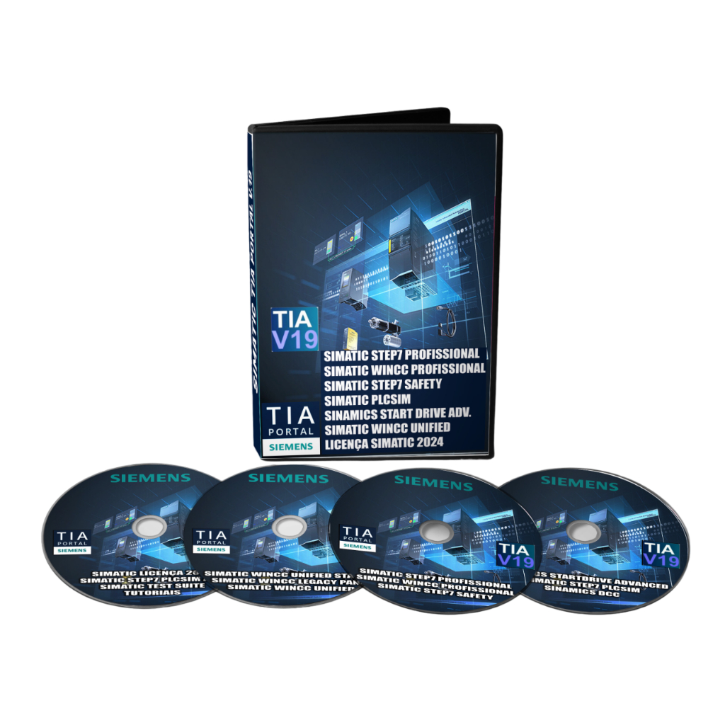 Tia Portal V19 Siemens para CPU S7-300, 400, 1200 e 1500 - Completo e com suporte remoto