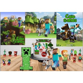 Kit Festa Minecraft ( MENINO OU MENINA) em Oferta na Shopee